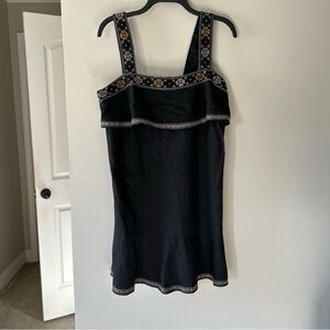 Black Embroidered Women's Dress